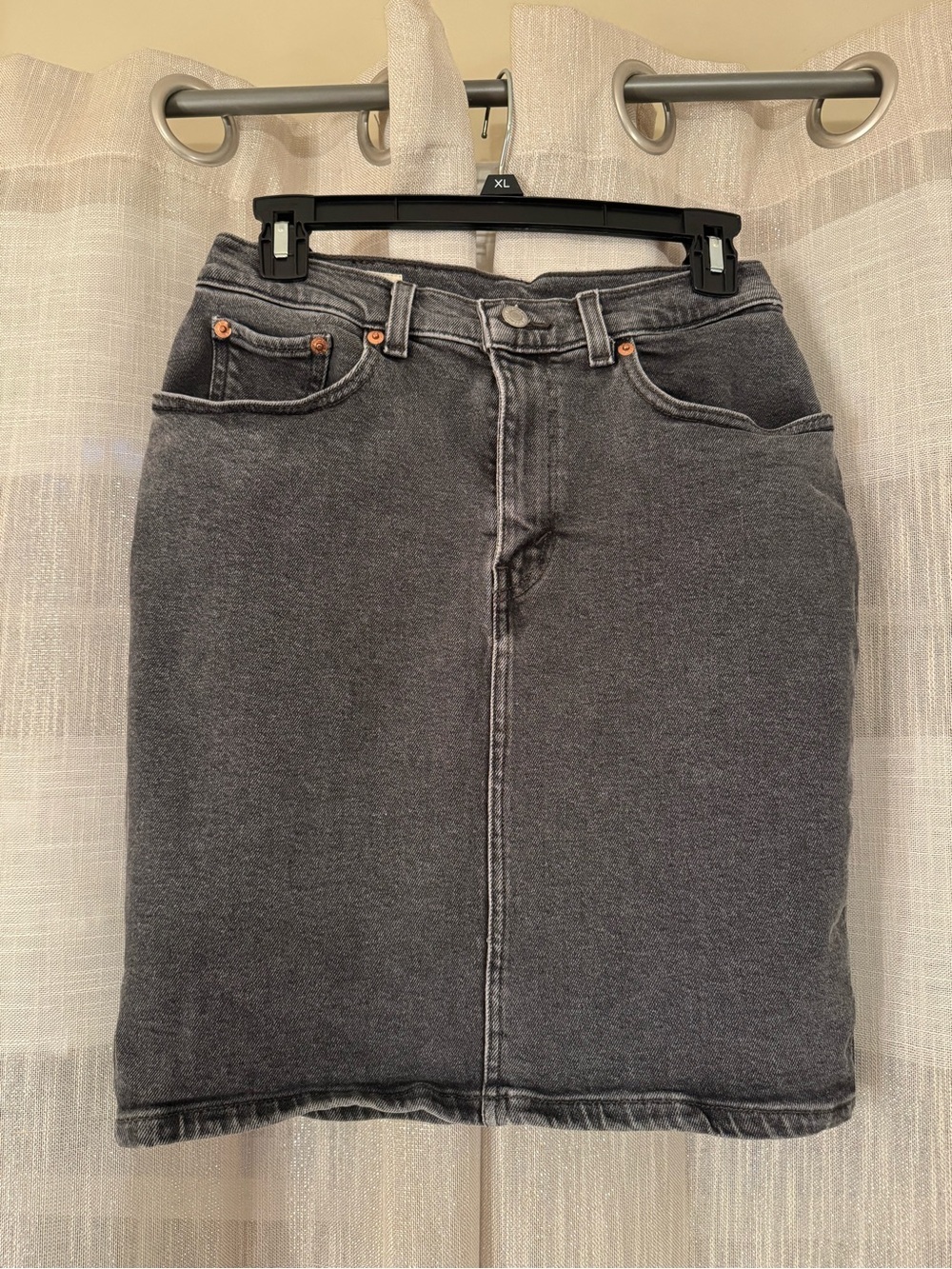 Levi's Washed Black Denim Skirt